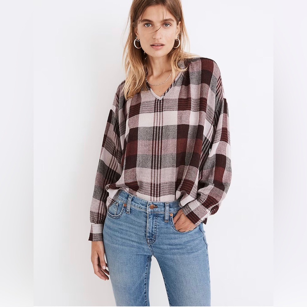 Madewell Plaid Popover shirt